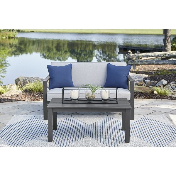 Signature Design by Ashley Fynnegan Gray Loveseat with Table,Set of 2
