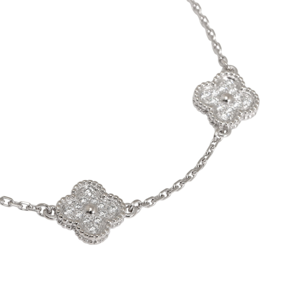 Van Cleef & Arpels Sweet Alhambra 6 Motifs Bracelet 18K White Gold Diamond VCARO85700