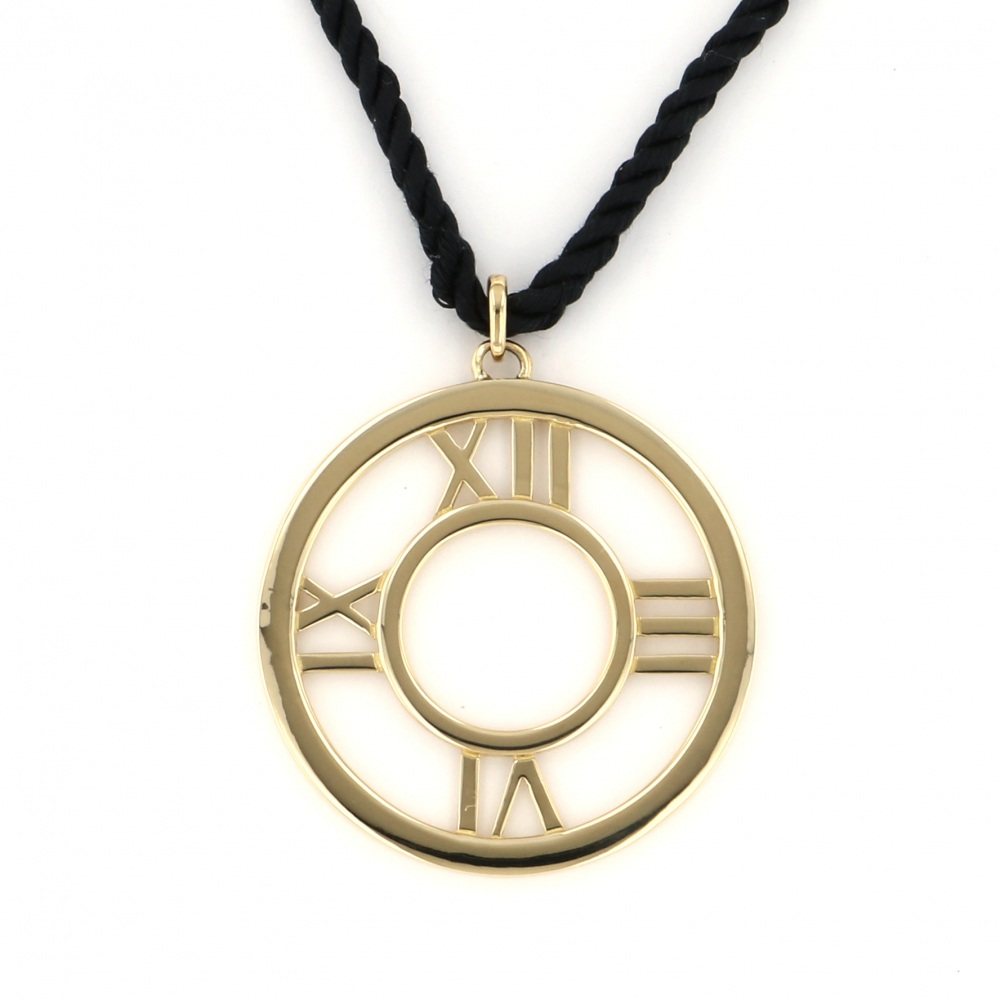 Tiffany & Co. Atlas Open Medallion Necklace 18K Yellow Gold