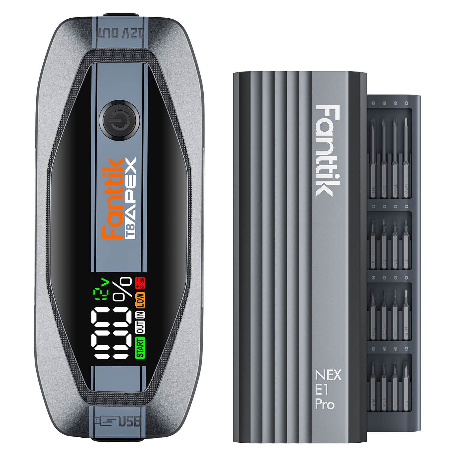 E1 PRO Precision Electric Screwdriver and T8 APEX Jump Starter Standard Package