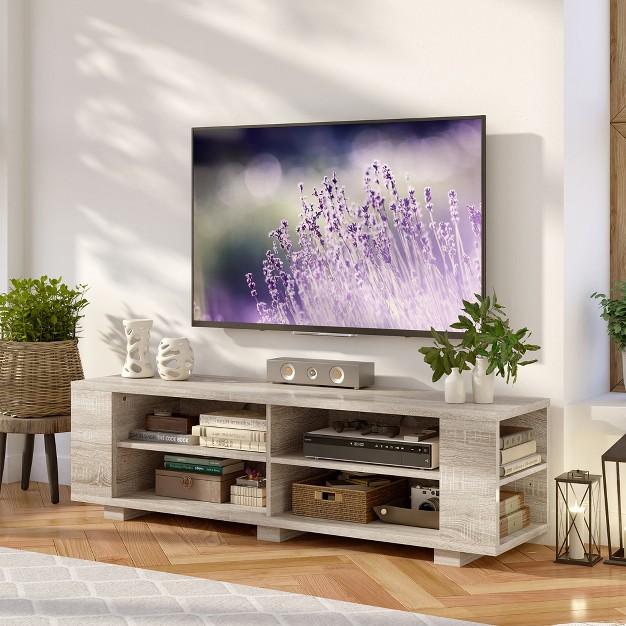 Costway Tv Stand Entertainment Media Center Console For Tv x27 s Up To 65 x27 x27 W storage Shelves