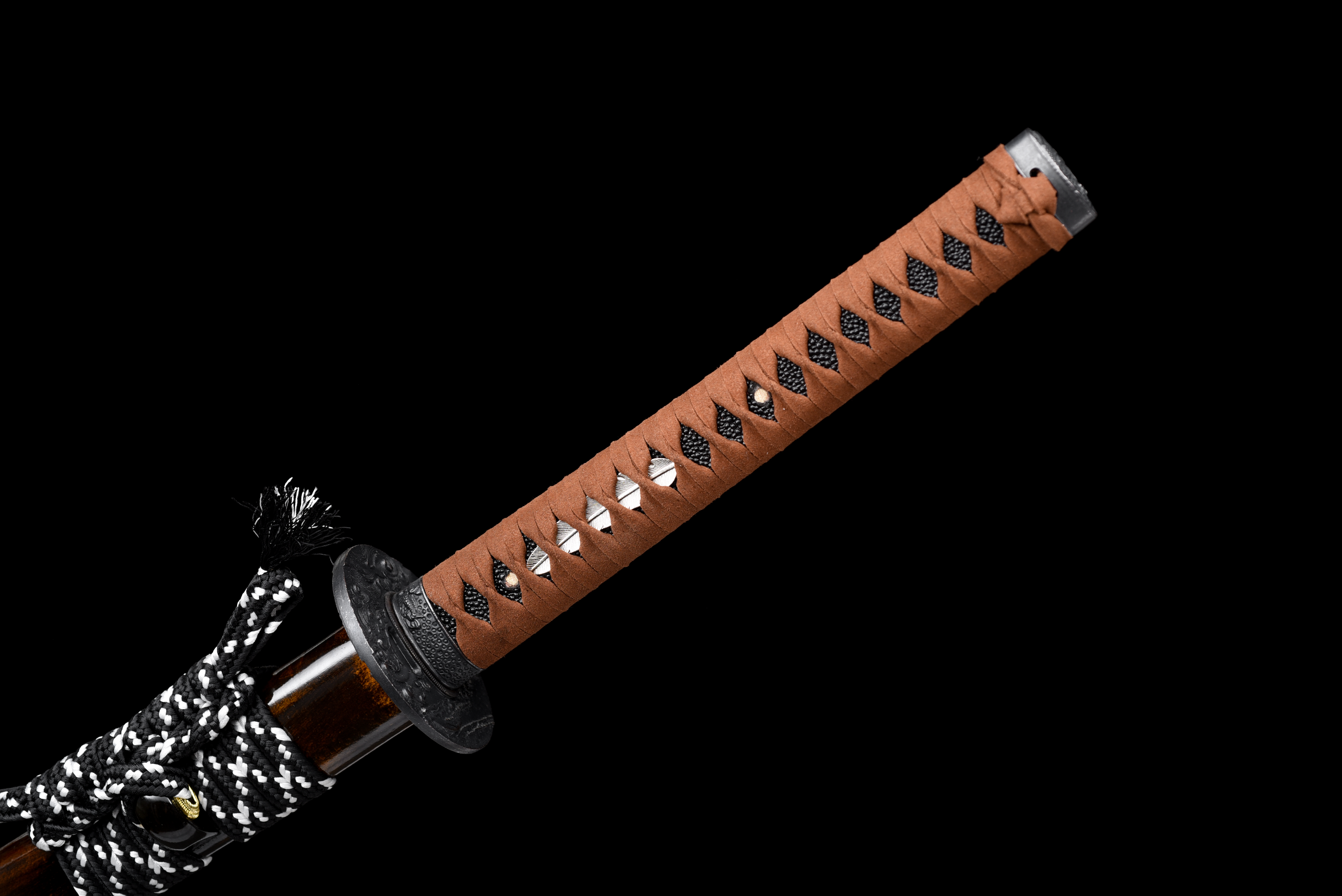 Black Wave Katana – Manganese Steel, Black Baked, Full Tang