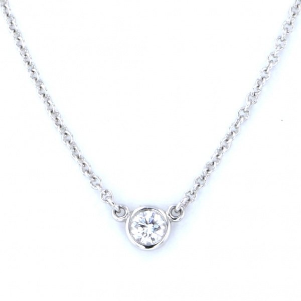 Tiffany & Co. Tiffany Elsa Peretti Diamond By the Yard PT950 Necklace Platinum
