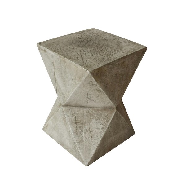 Lux Outdoor Weight Concrete Side Table,Light Gray