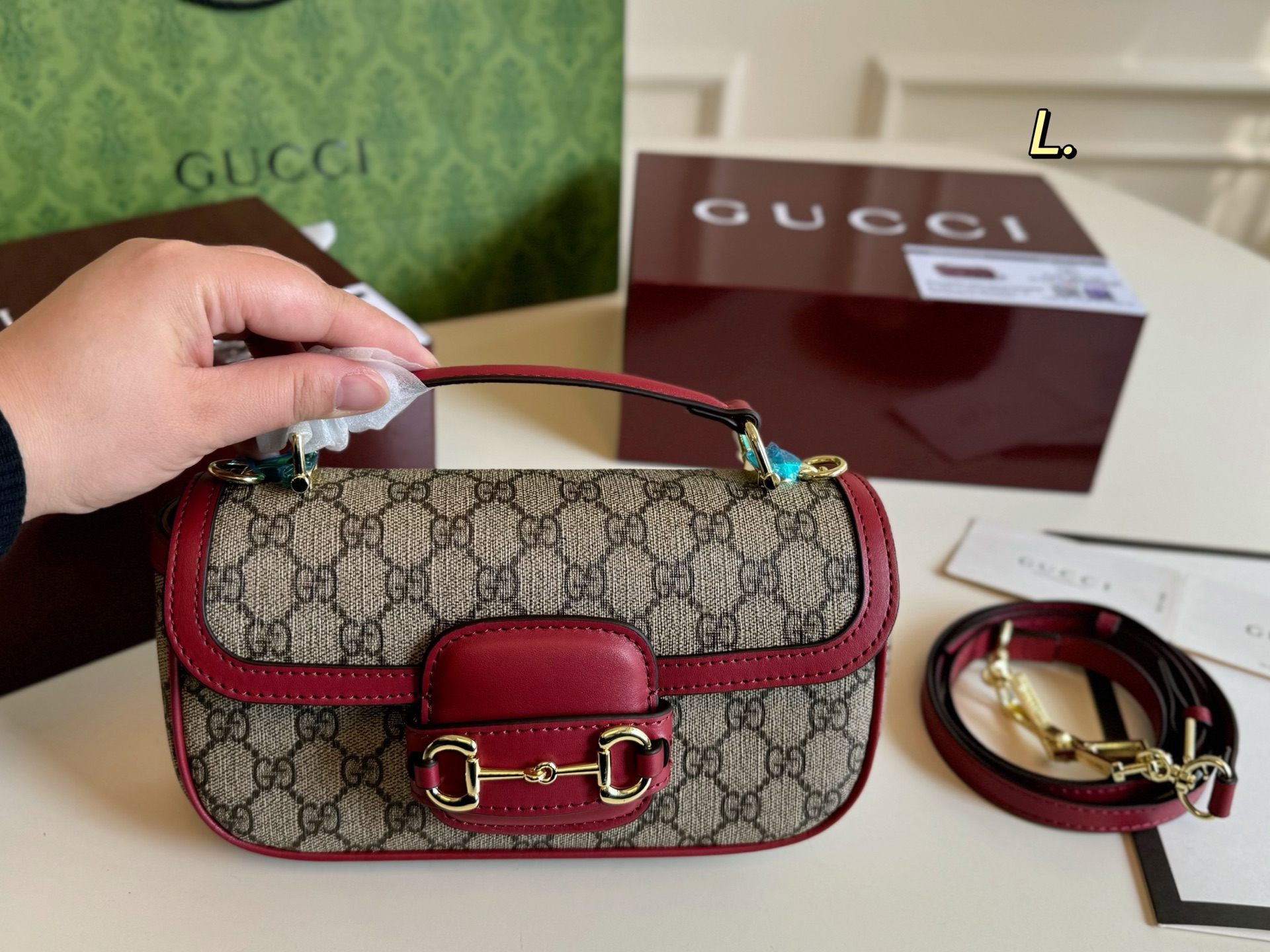 Gucci 1955 portable saddle baguette bag - cnluxepick