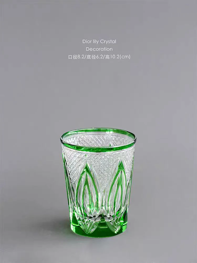 DC026 - Imported crystal cup glass cup girl home water cup transparent juice cup