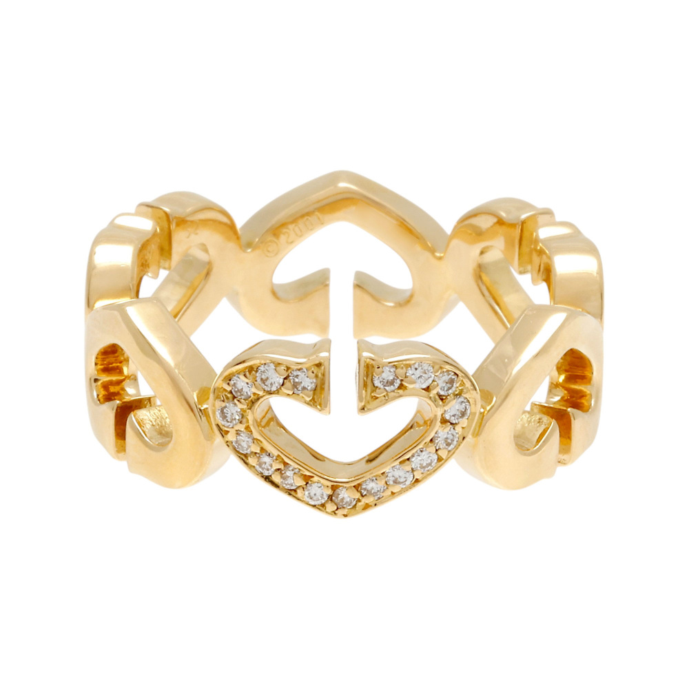 Cartier C Heart Ring 18K Yellow Gold Diamond B4041700