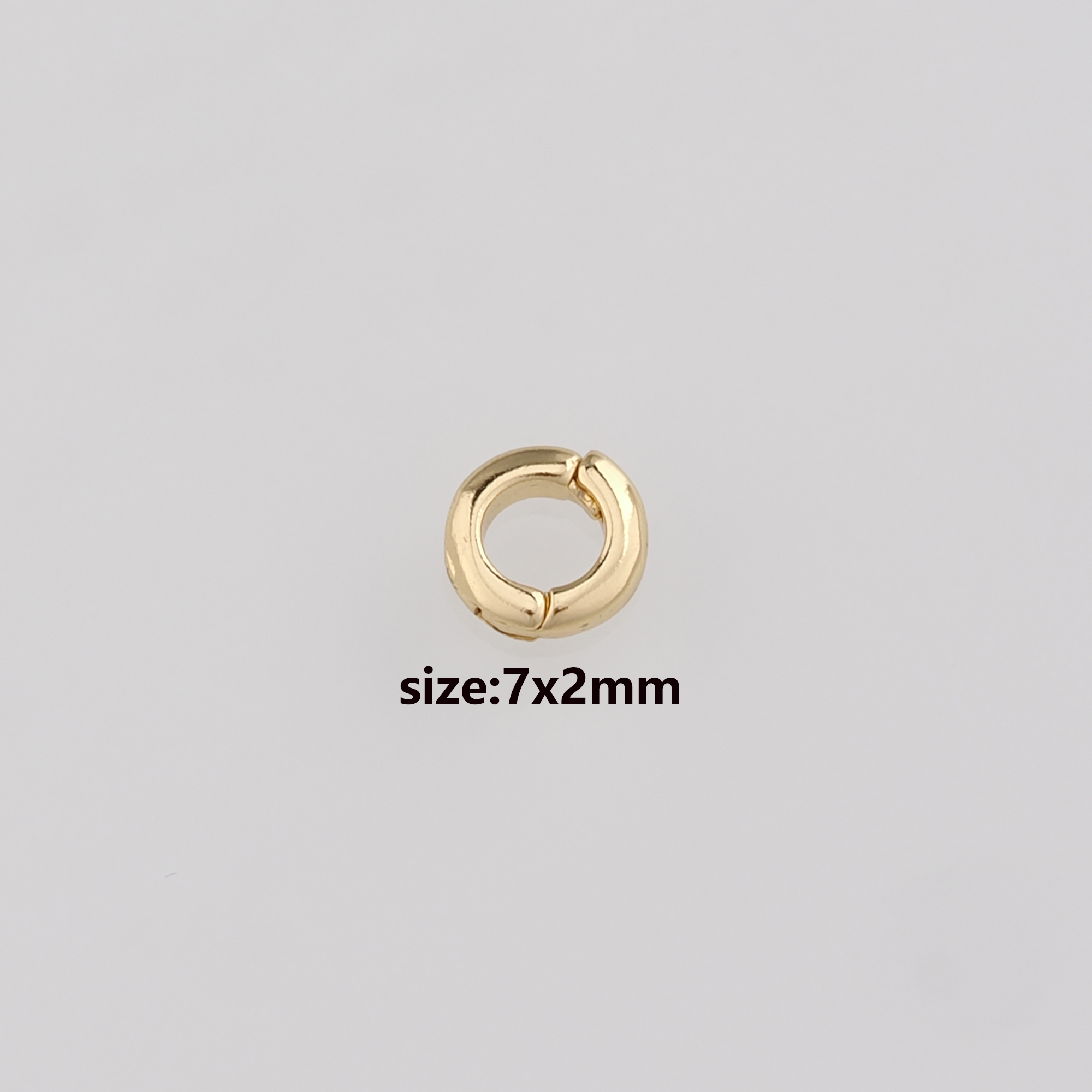 18K Gold Filled Round Spring Clasp,Push Gate Buckle Bracelet Necklace for DIY Jewelry Finding Necklace Bracelet