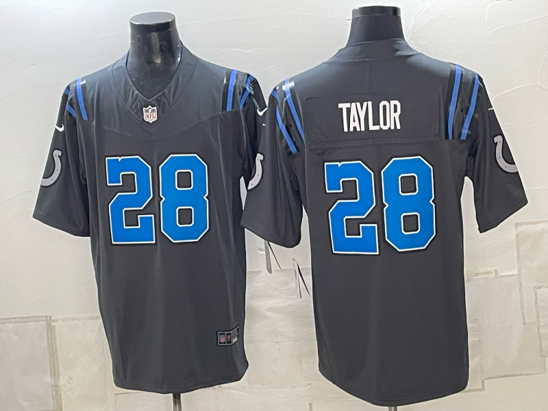 Men's Indianapolis Colts Jonathan Taylor #28 Anthracite 2026 Rivalries Collection Game Jersey