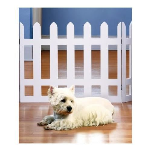 ETNA Products Picket Fence Wood Pet Gate, White, 42