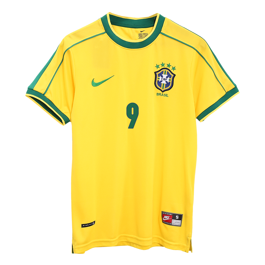 Retro Soccer Jersey RONALDO #9 Brazil Home 1998