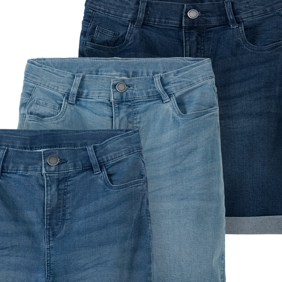 Famy 3 Jungen Jeansshorts im Basic-Look