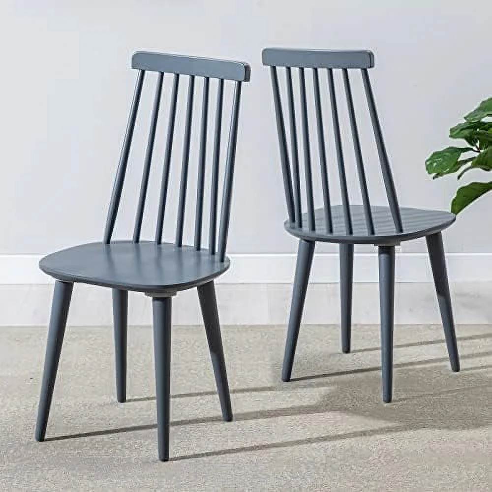 RUNFAYBIU Duhome Dining Chairs  Wood  Black Spindle Side Kitchen Room Country Farmhouse Chairs