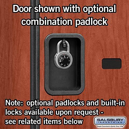 Salsbury Industries Extra Wide Designer Wood Locker - Double Tier S Style - 1 Wide - 6 Feet High - 21 Inches Deep - Cherry
