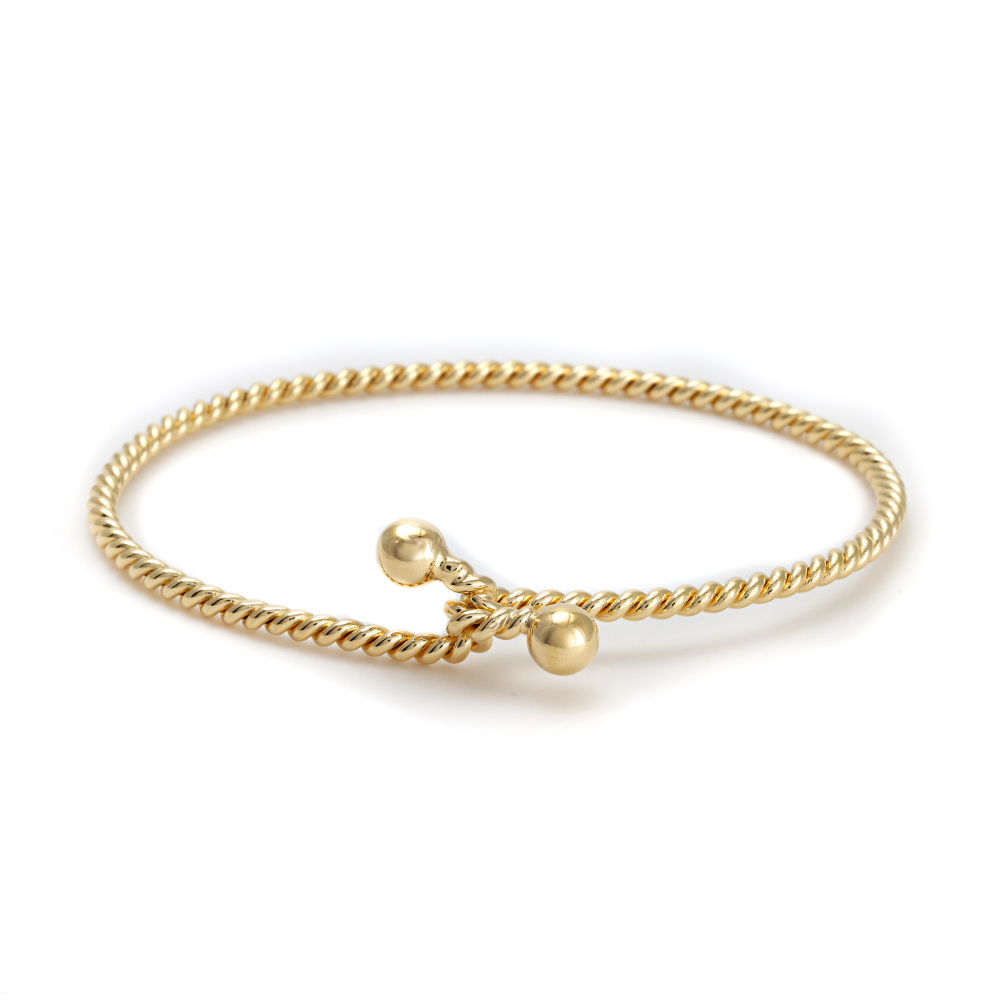 Tiffany & Co. Double Hook Twist Bracelet 18K Yellow Gold