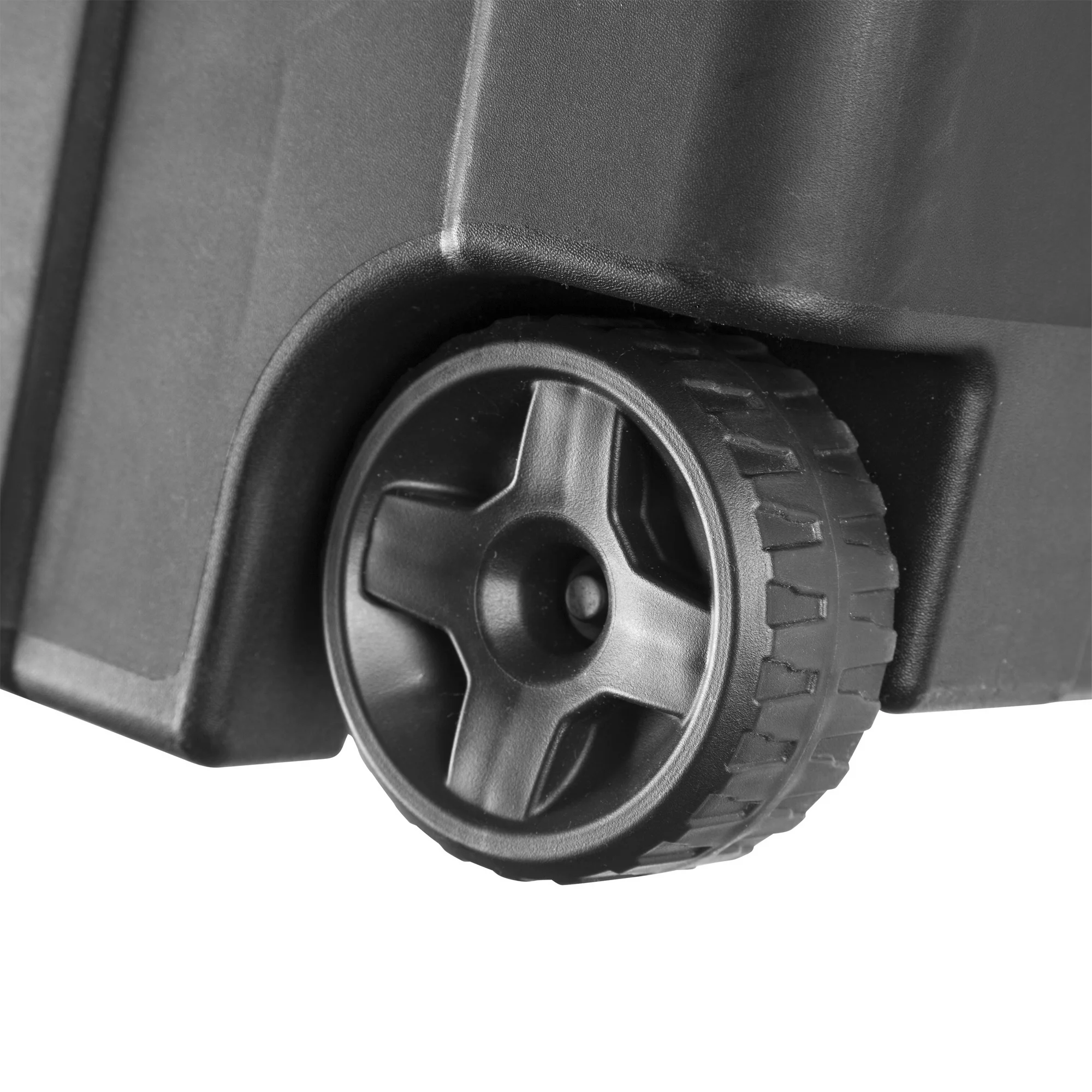 40 Gallon Wheeled Industrial Tote Plastic, Black, Set of 2