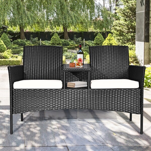 Outdoor Rattan Furniture Wicker Patio Conversation Chair