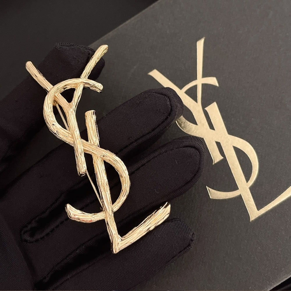 Saint Laurent Ysl Brooch Gold 748486Y1500 8007