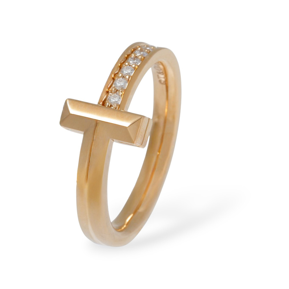 Tiffany & Co. Tiffany T One Ring 18K Rose Gold Diamond 67795245