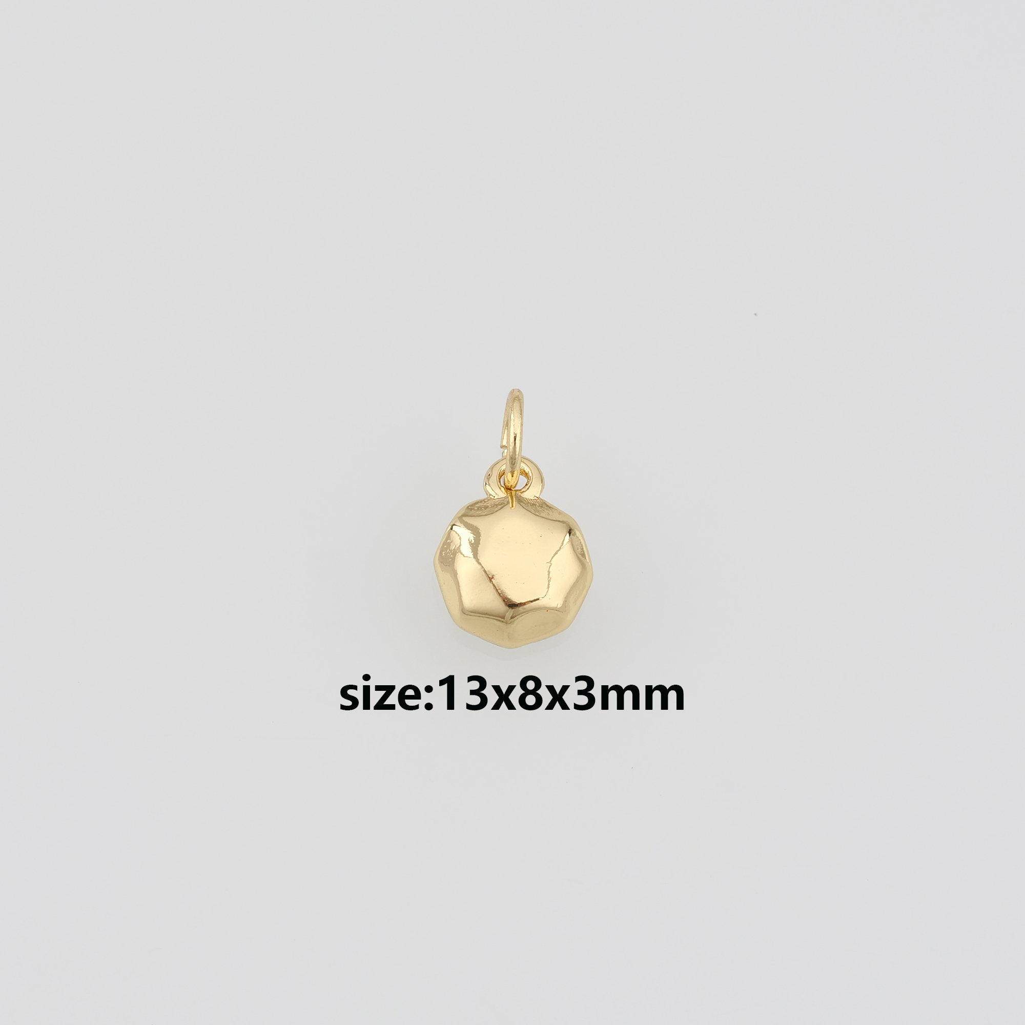 18K Gold Filled Geometric Pendant,Dainty Geometric Charm Earrings Necklace for DIY Jewelry Making Supply
