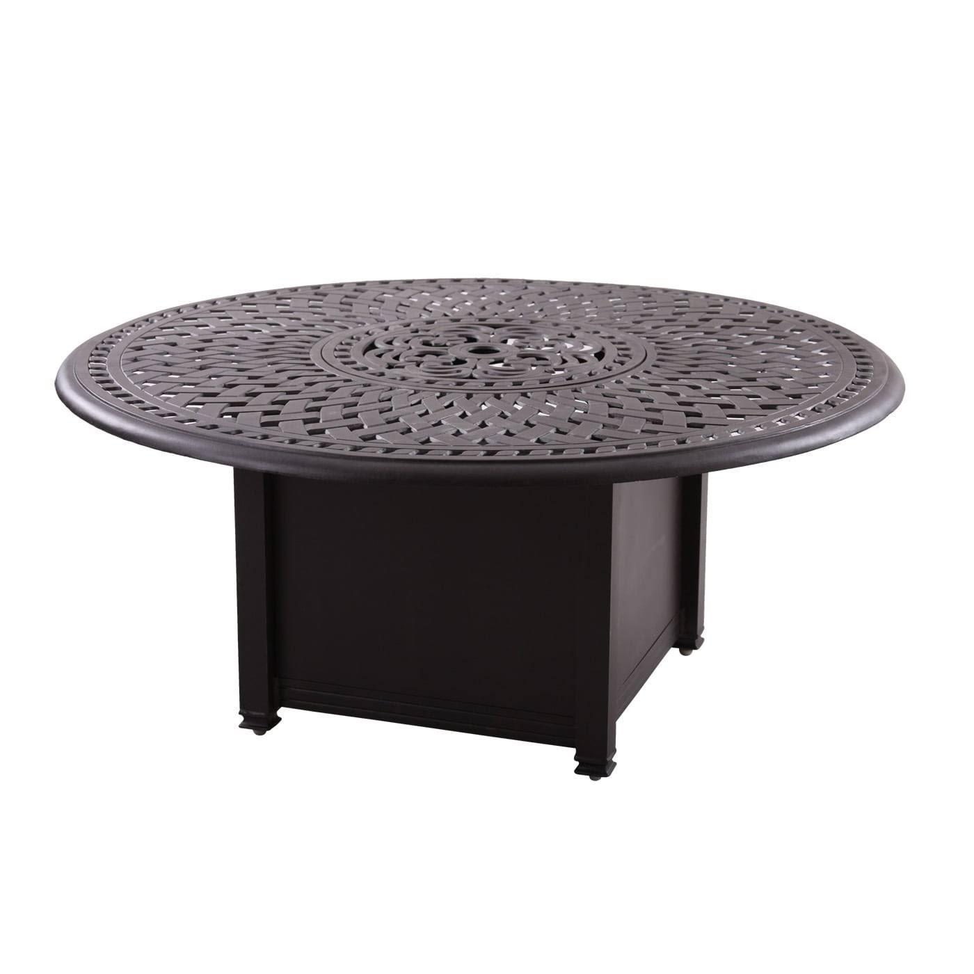 2026 201060-Q-B-AB Round Propane Fire Pit Chat Table | Outdoor Tables
