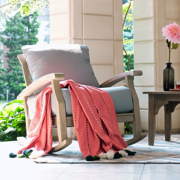 Leon 3piece Teak Patio Chat Set with Cushion by Havenside Home