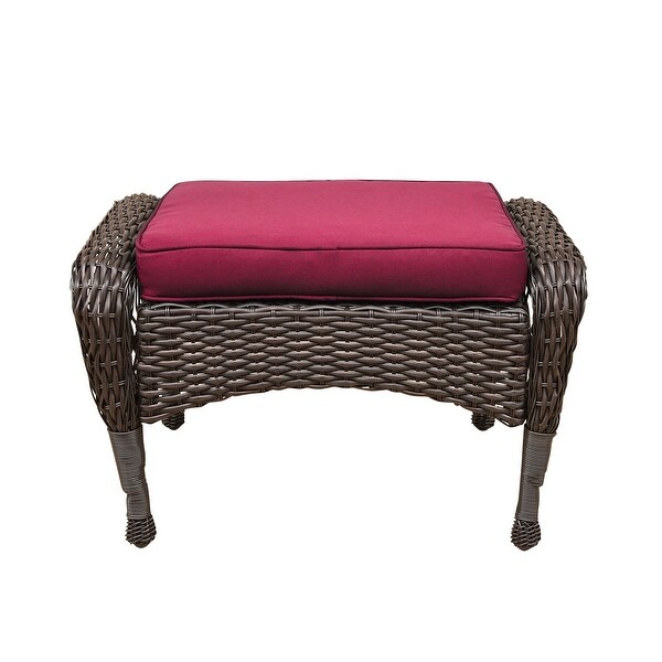6piece Resin Wicker Patio Furniture Conversation Set with High Back