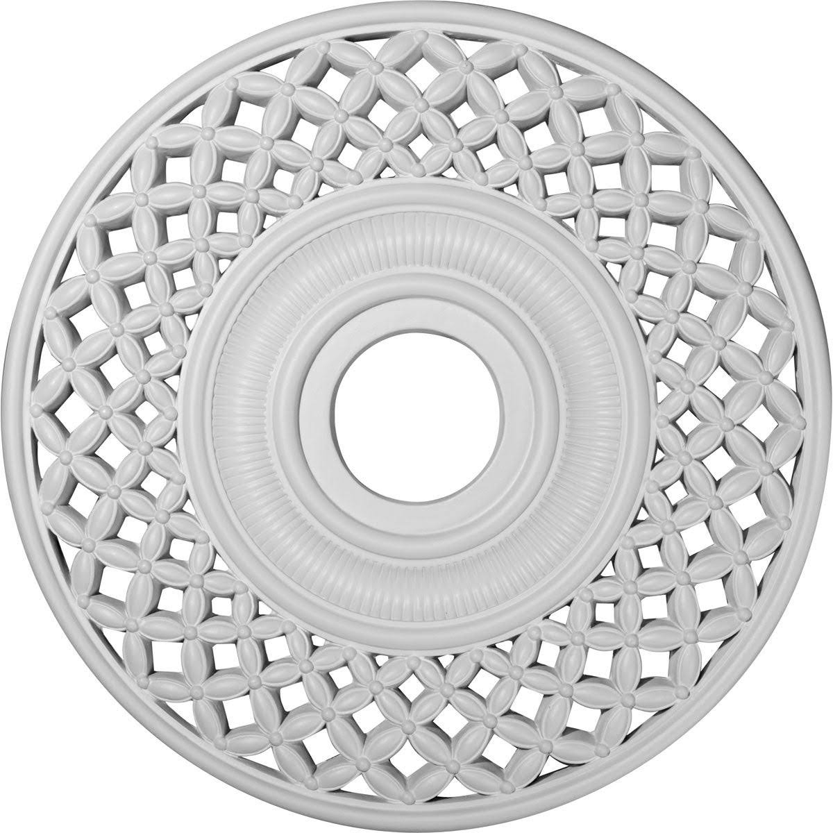 22 1/4x22OD x 4 3/4x22ID x 1 1/4x22P Robin Ceiling Medallion (Fits Canopies Up to 6 1/4x22), Hand-Painted Brass