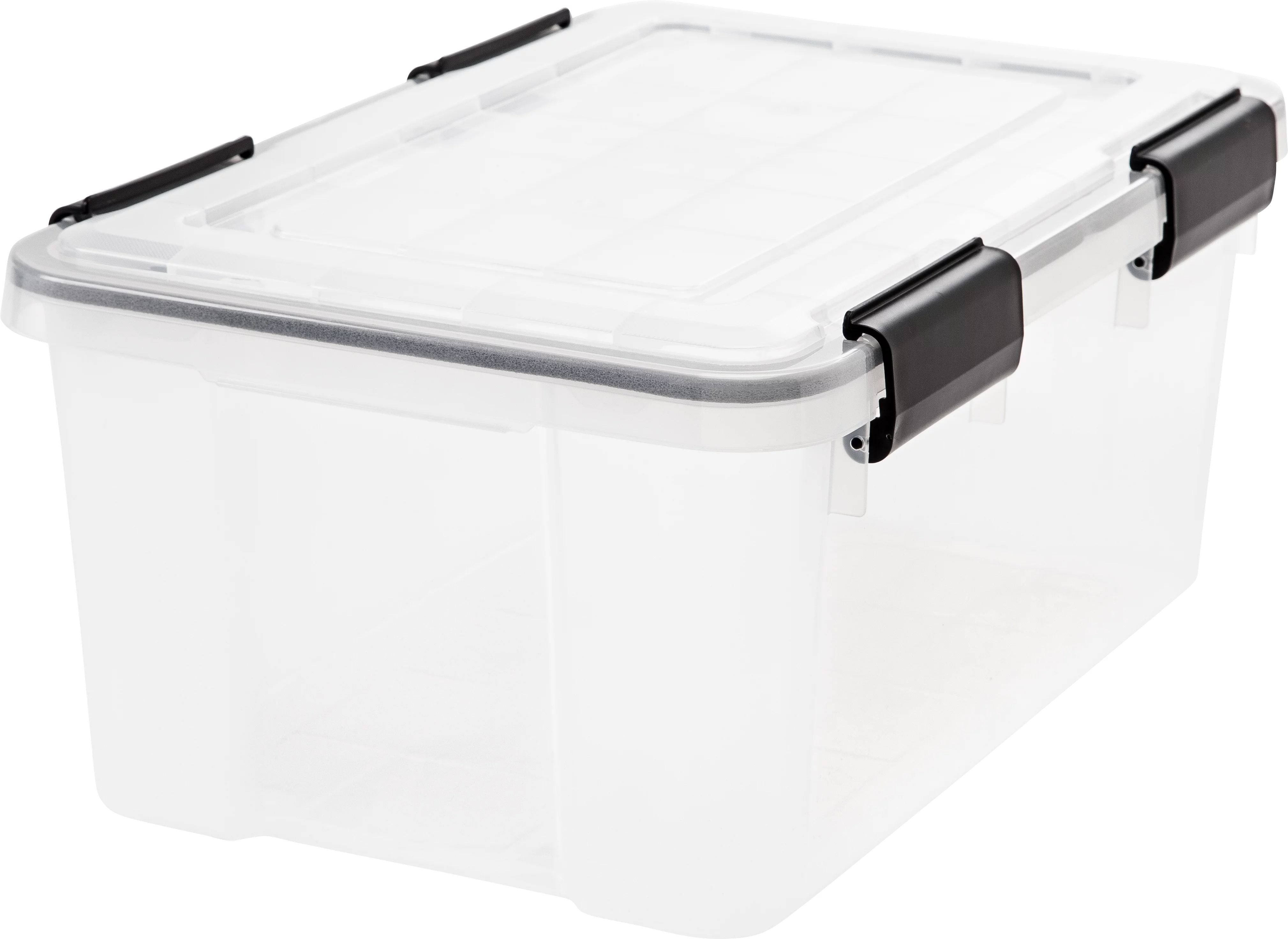 IRIS USA 19 Qt. Plastic Storage Bins with Sealed Lids, Clear Gasket Box, Airtight Containers