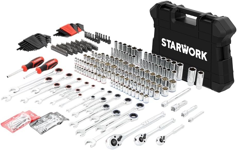 303-Piece Mechanics Tool Set and Socket Set, Professional, SAE/Metric