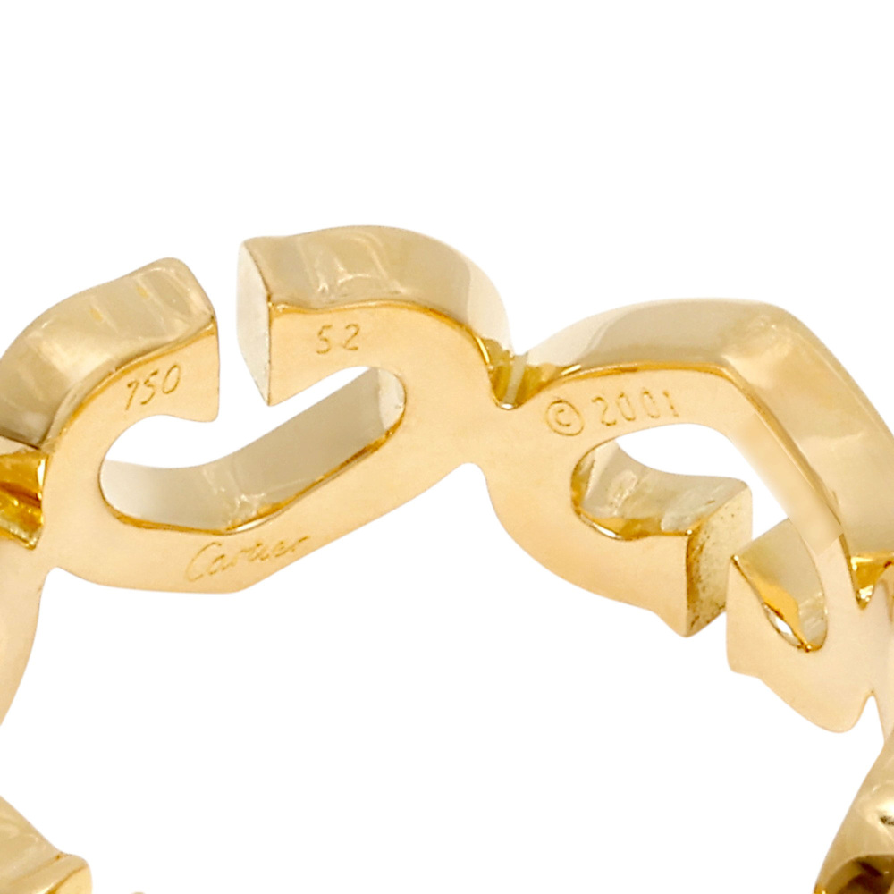 Cartier C Heart Ring 18K Yellow Gold Diamond B4041700