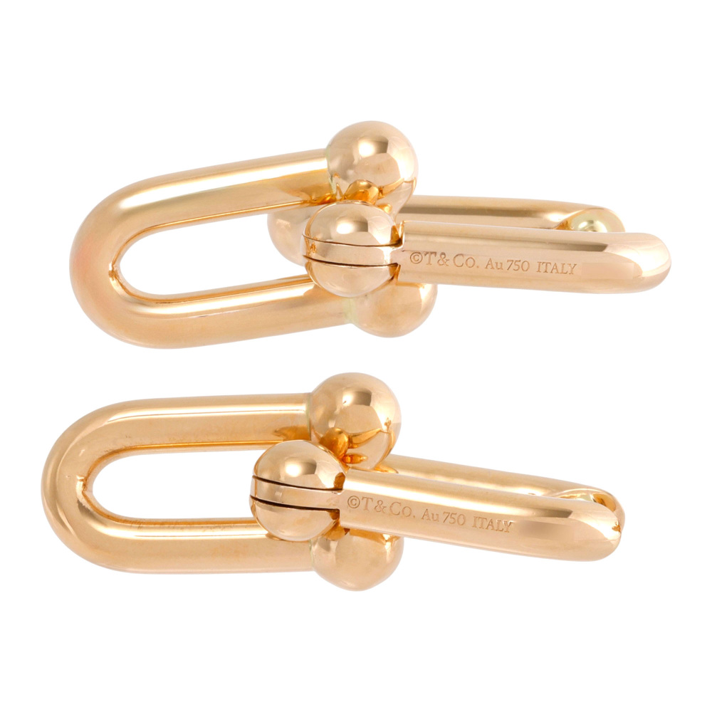 Tiffany & Co. Hardware Link Earrings 18K Rose Gold 73584582