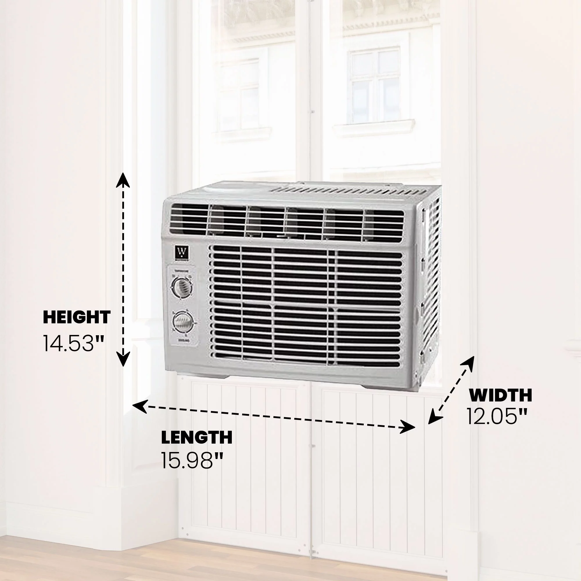 HomePointe 5,000 BTU Mechanical Window Air Conditioner w/ Dial Temp Control