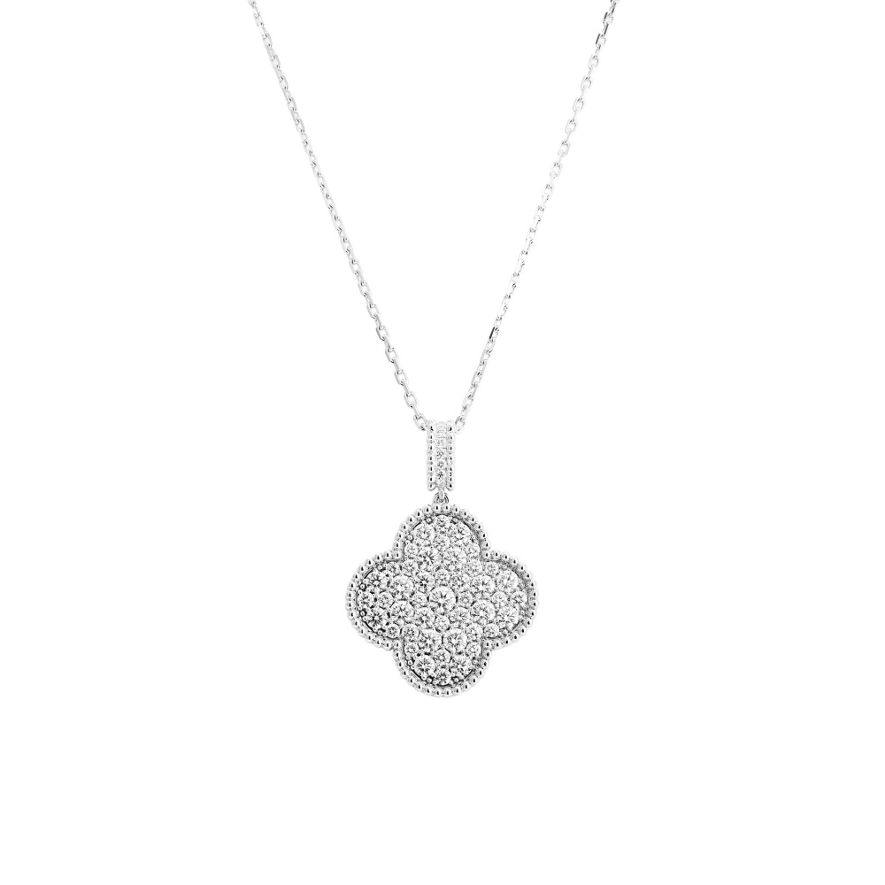 Van Cleef & Arpels Magic Alhambra Necklace 18K White Gold Diamond VCARO49000