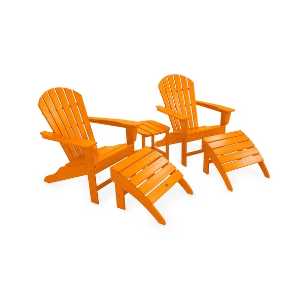 POLYWOOD South Beach Adirondack Chair 5Piece Set,White