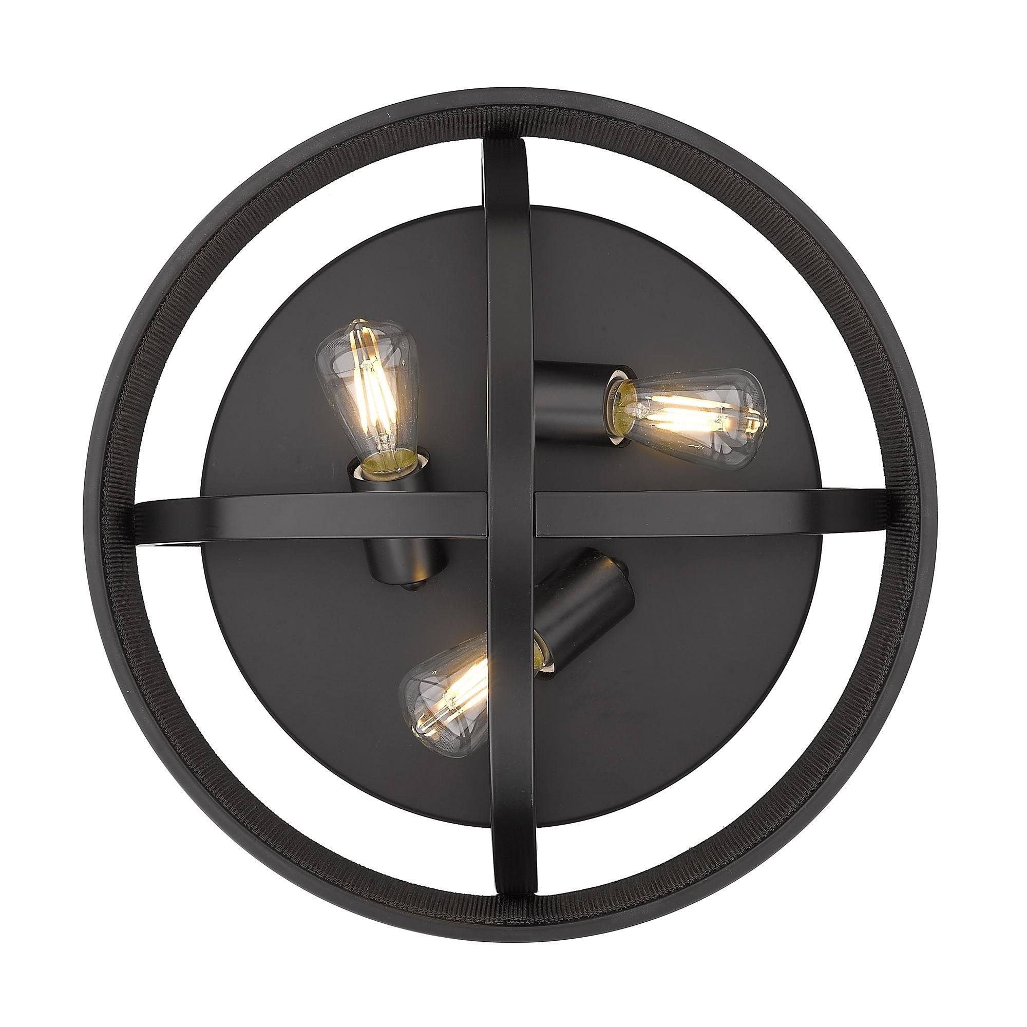 Golden Lighting 3167-FM15 OG Colson Flush Mount, Olympic Gold