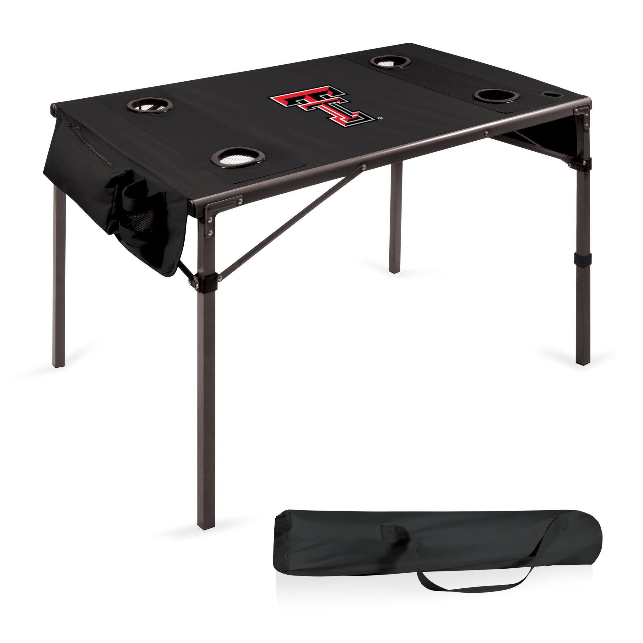 Texas Tech Red Raiders Black Travel Table