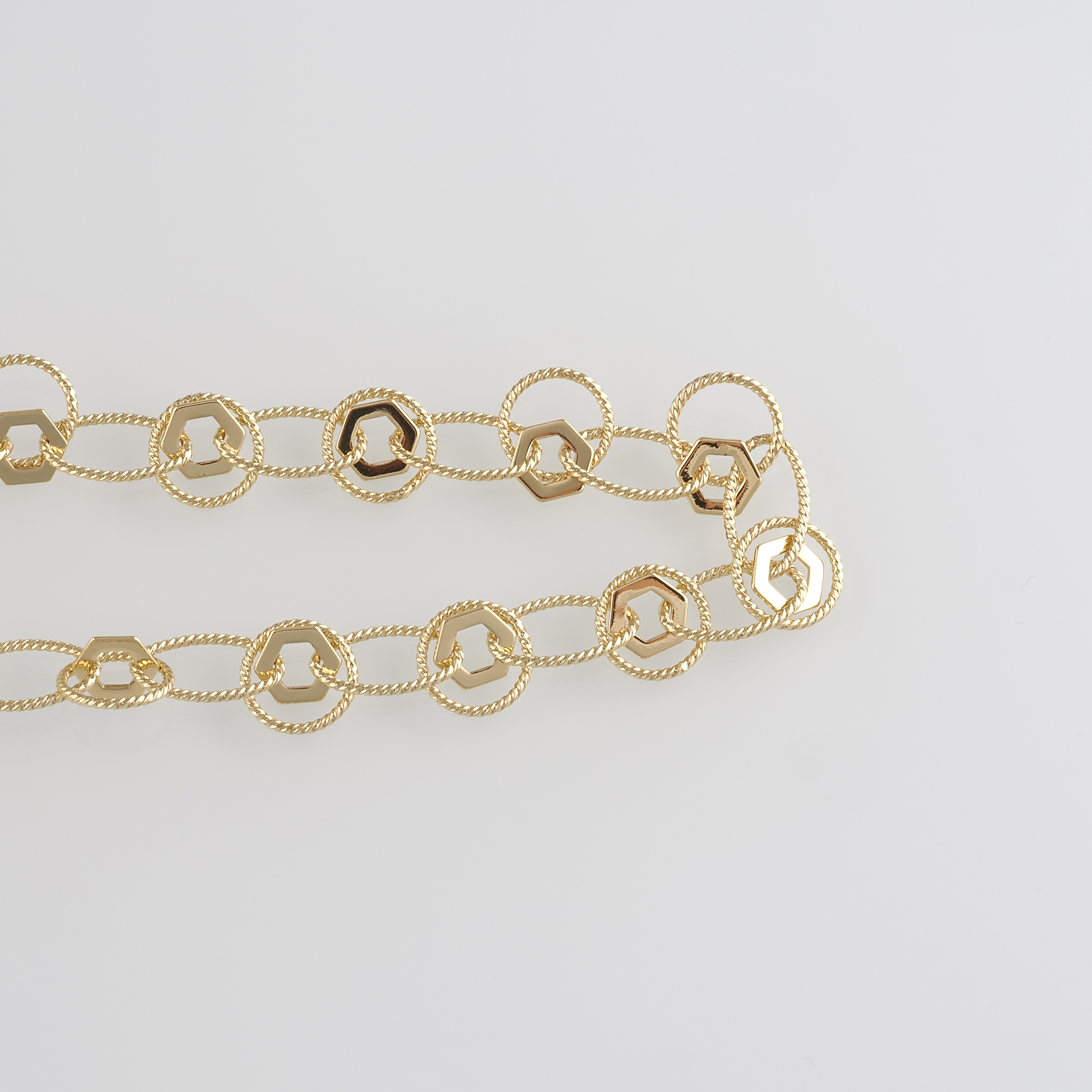 18K Gold Filled Twist Chain Necklace,Thin Link Chain Necklace,Texture Chain,Minimalist Necklace,Adjustable Necklace