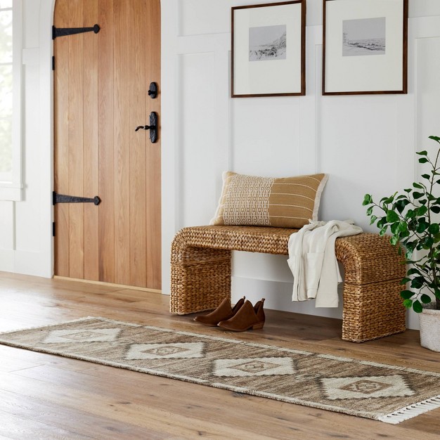 Shiffer Waterfall Woven Bench Designed With Studio Mcgee