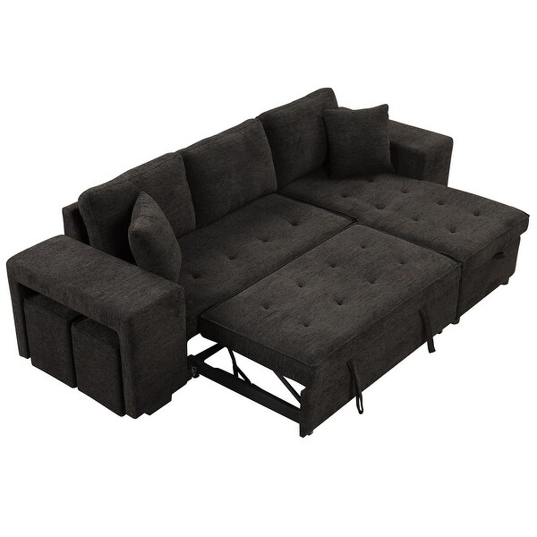 Modern LShape 3 Seat Reversible Sectional Sofa