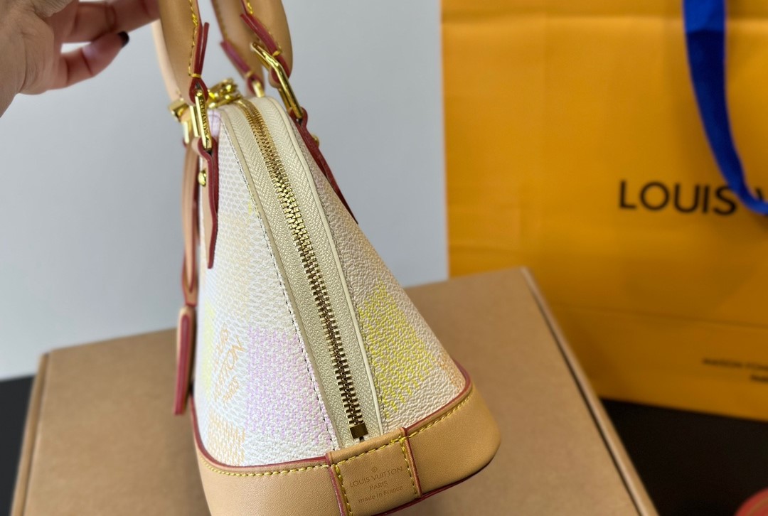 Louis Vuitton Alma Bb Damier Canvas Peach 23Cm N40516