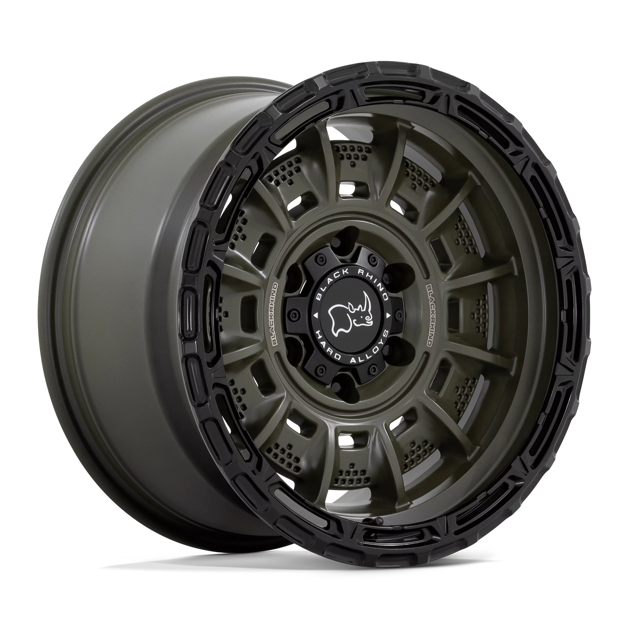 Black Rhino Cast Aluminum Rim BR002 17X9 5X5.0 OD-GRN BLK-LP 0MM, BR002EB17905000