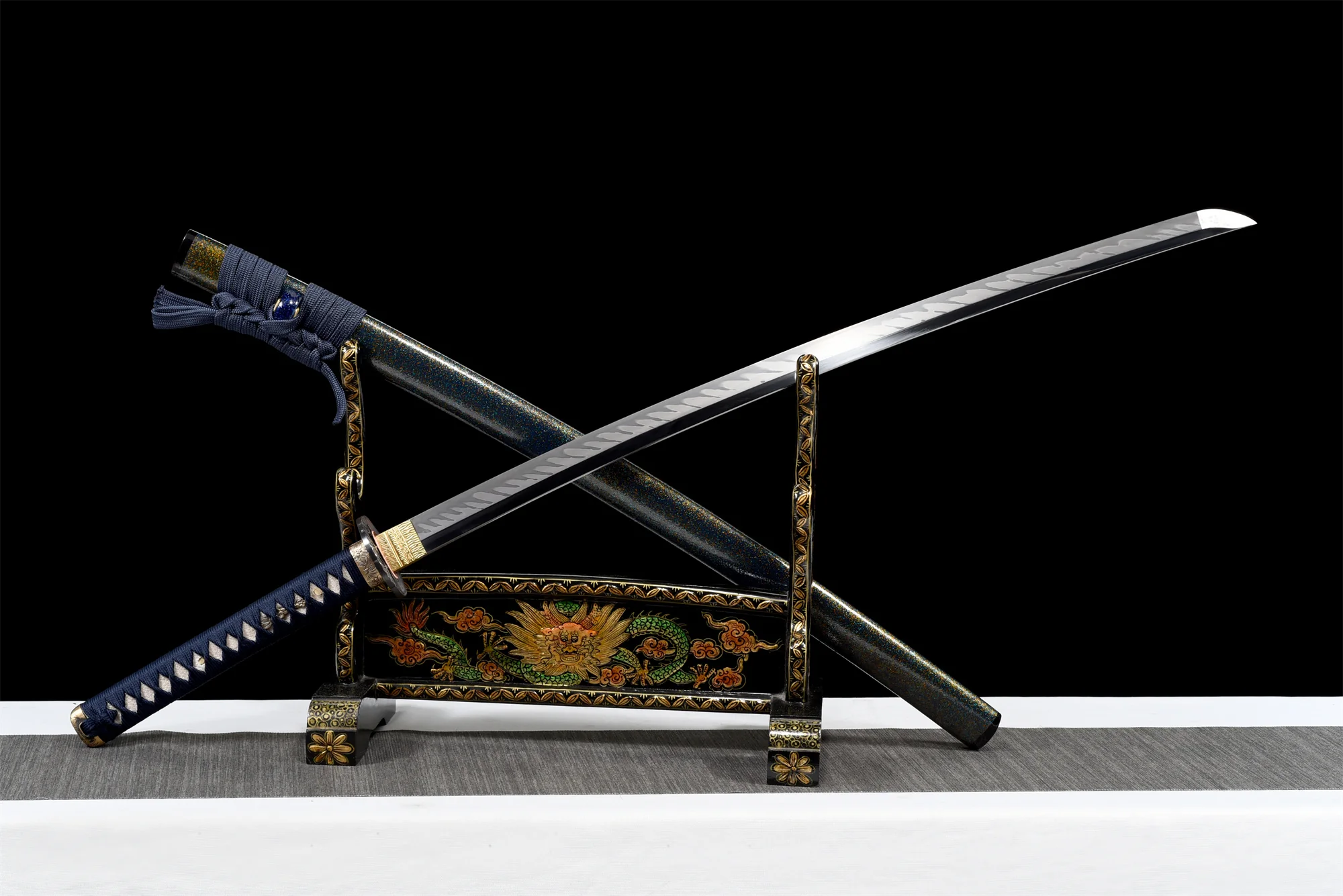 T10 Clay Tempered Green Katana – Full Tang, Real Hamon