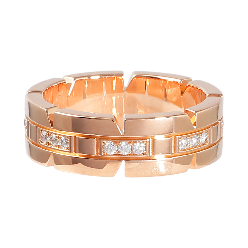 Cartier Tank Française Ring 18K Rose Gold Diamond