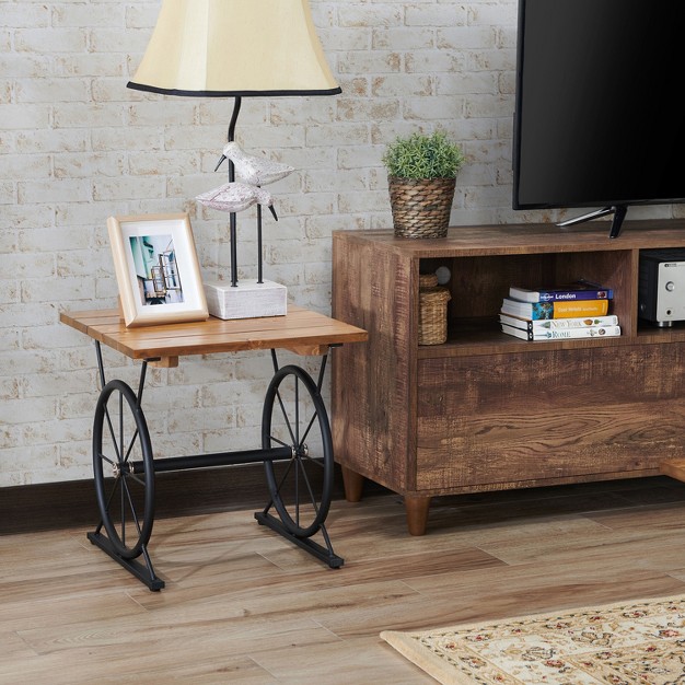 Bracken End Table Oak brown Mibasics