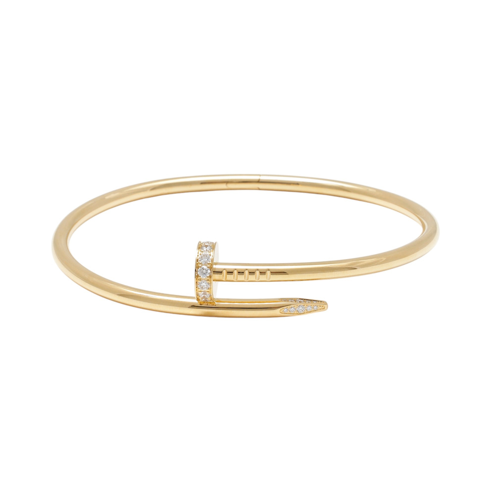 Cartier Juste un Clou Classic Model Diamond Bracelet 18K Yellow Gold B6048600
