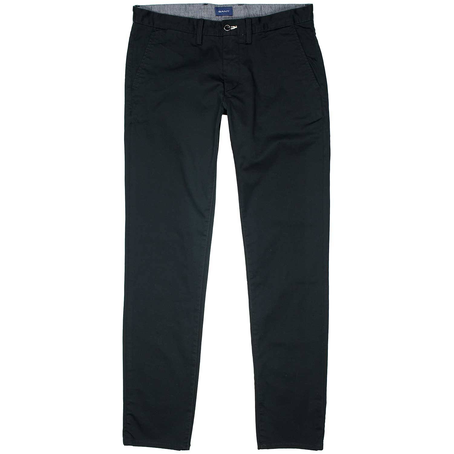 Gant Slim Fit Twill Chinos, Black