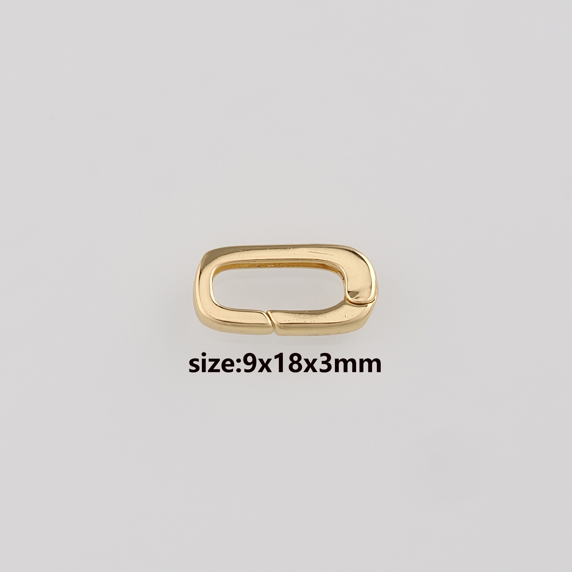 18K Gold Filled Oval Carabiner Clasp,Dainty Snap Buckle Bracelet Necklace for DIY Jewelry Finding Necklace Bracelet