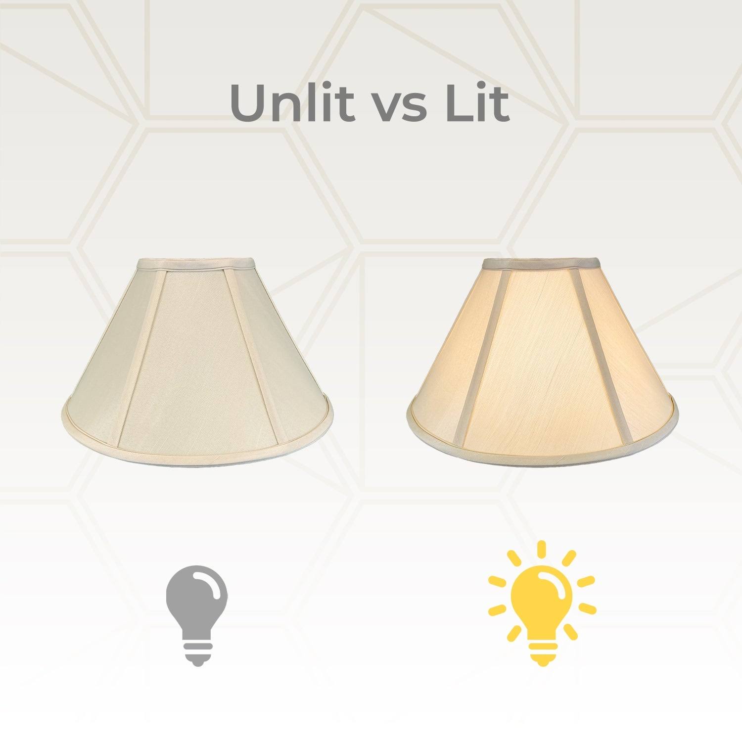 Royal Designs Coolie Empire Lamp Shade, Beige, 7x20x12.5 - Set of 2