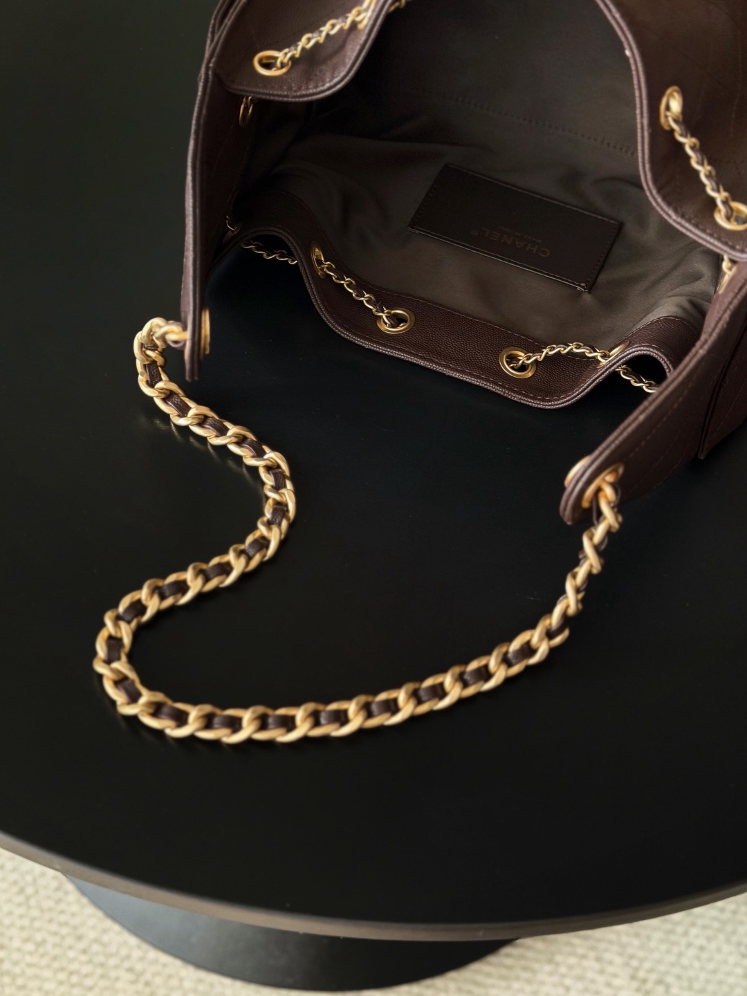 Chanel 25bag 25C Caviar leather white & gold small